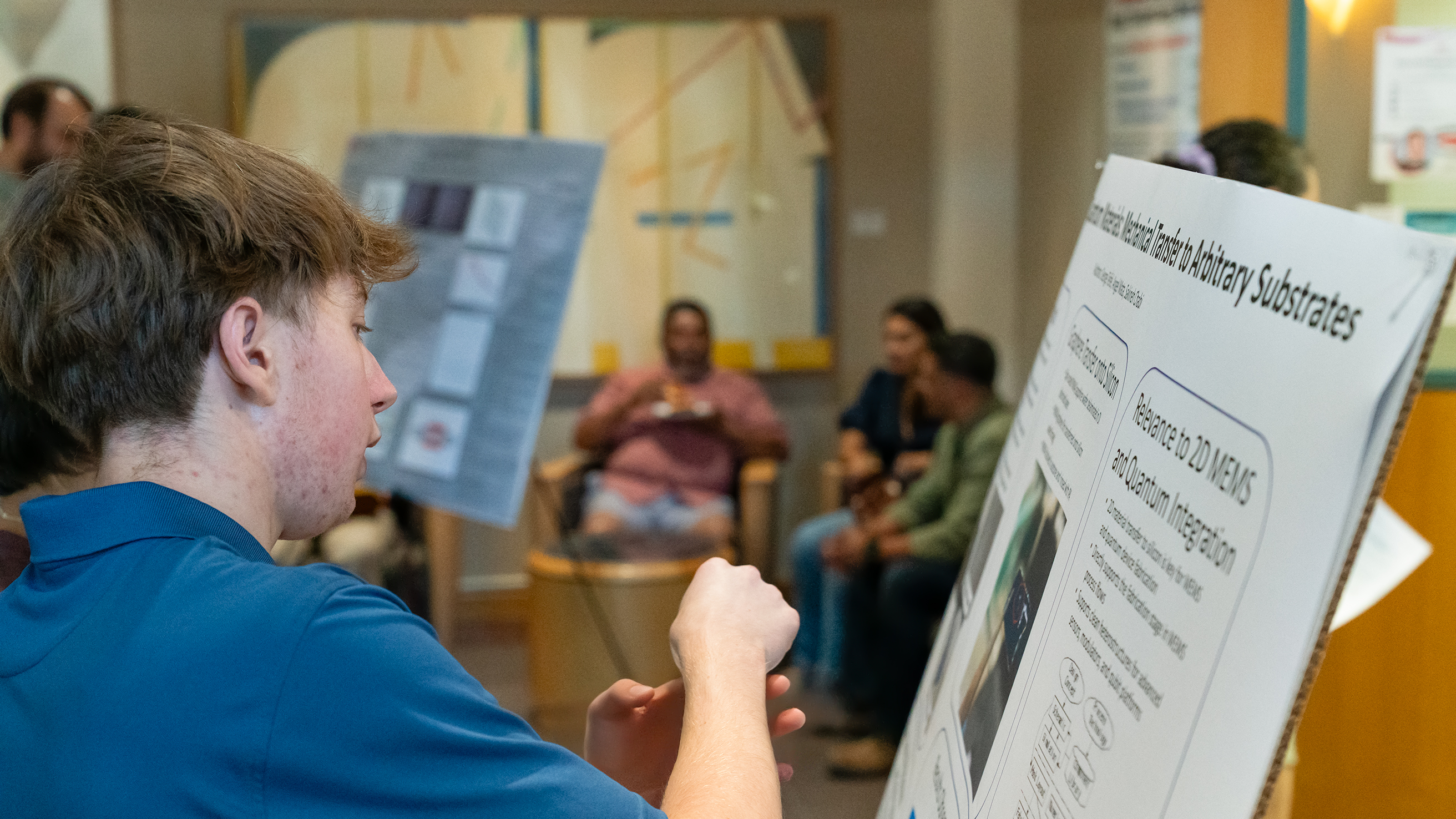 student presenting