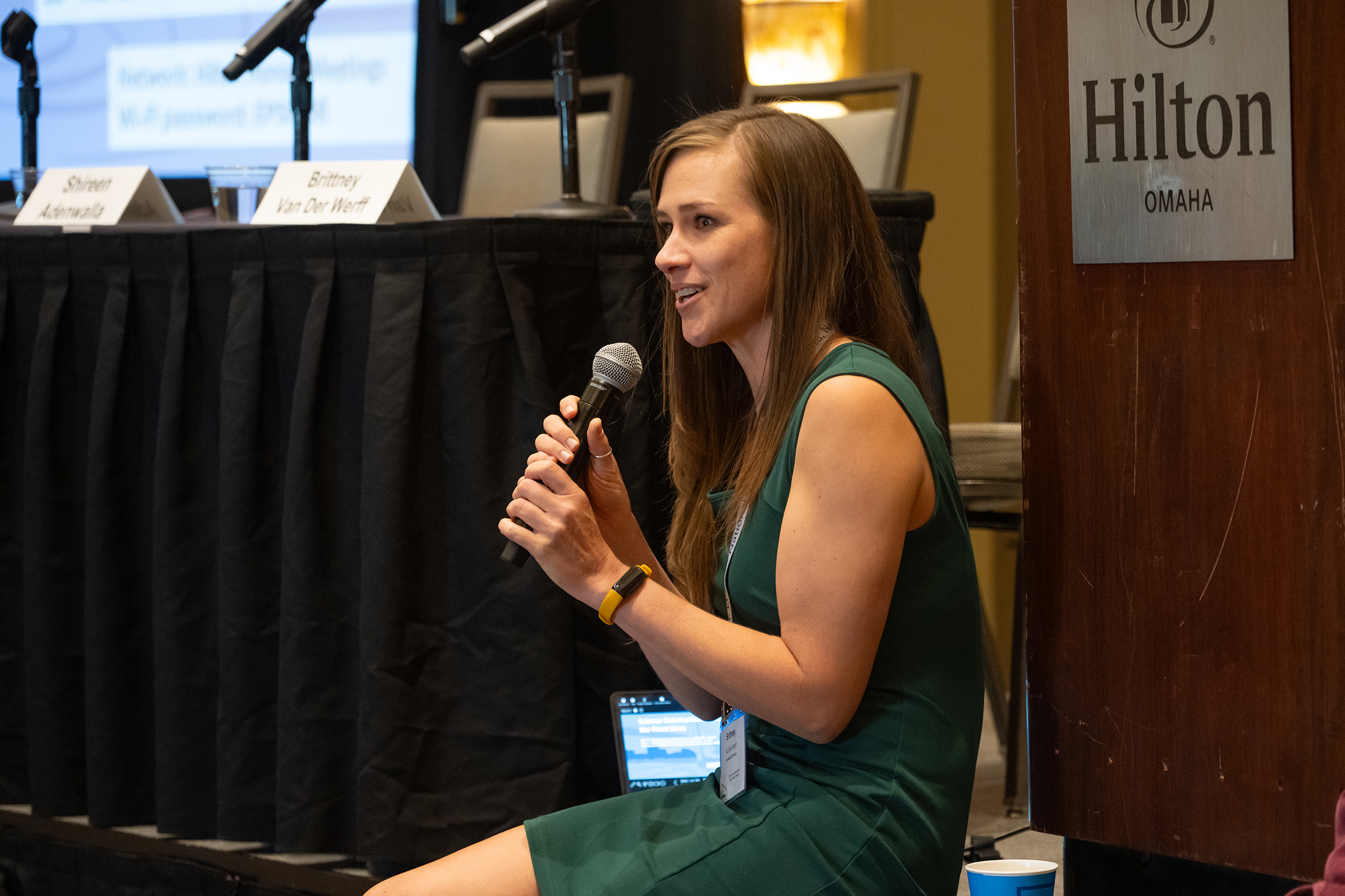 brittney van der werff sitting on stage